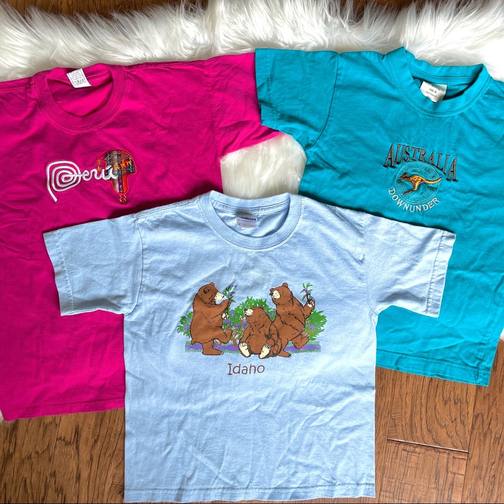 Around the World Shirts Bundle Kids Peru Australia